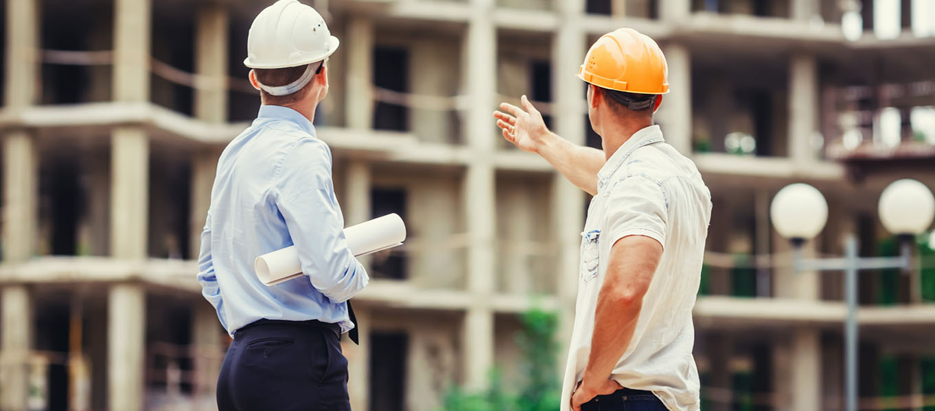 Livic construction team supervising G+3 project in Hyderabad